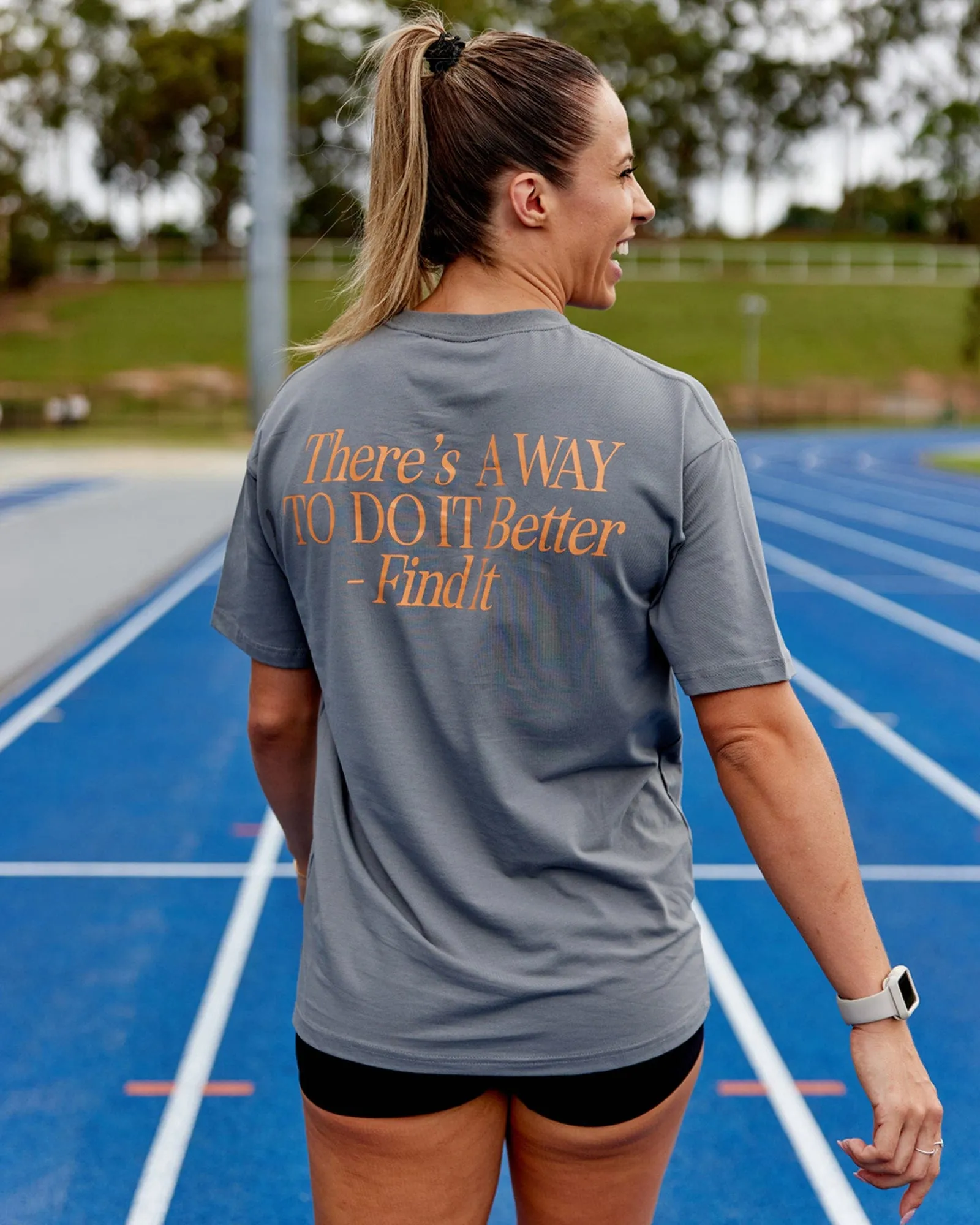 Unisex VS4 FLXCotton Tee Oversize - Graphite-Tangerine sold by LSKD product image thumbnail 2