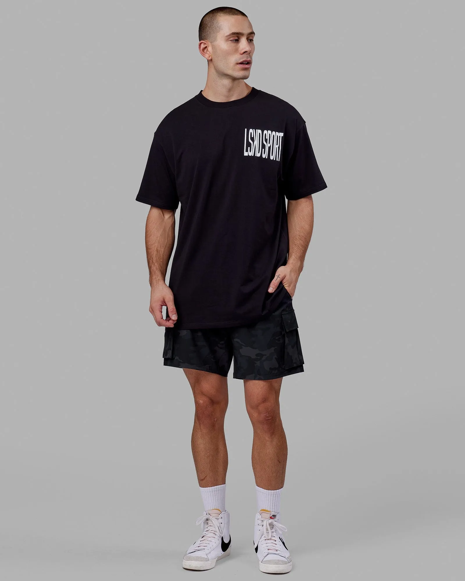 Proximity Long Line Tee Oversize - Black sold by LSKD product image thumbnail 5