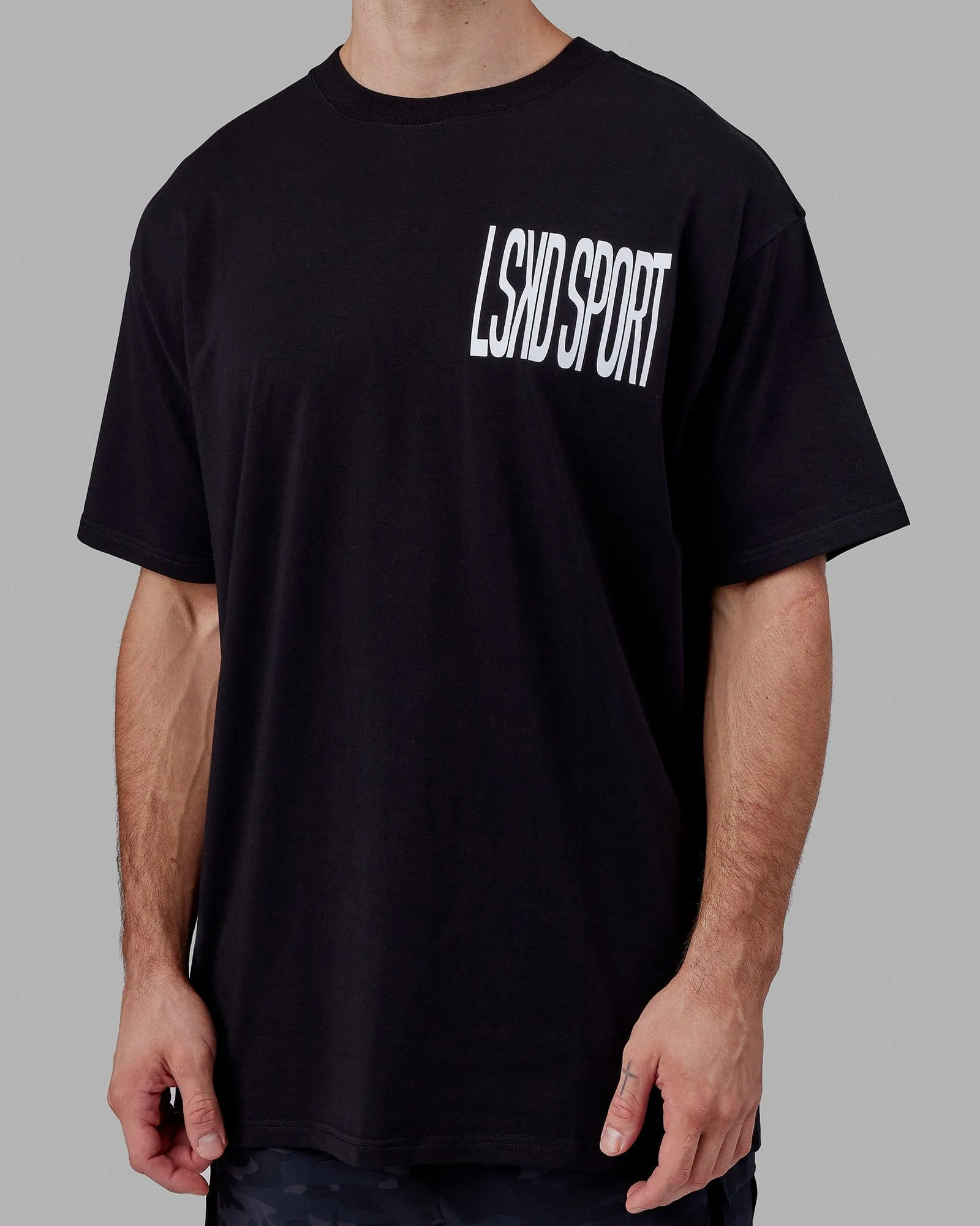 Proximity Long Line Tee Oversize - Black sold by LSKD product image thumbnail 4
