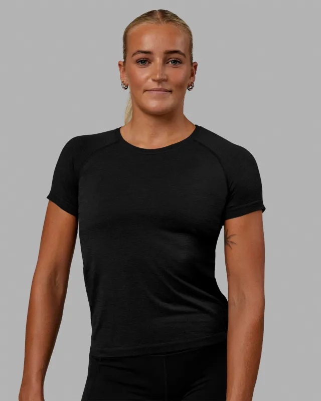 AeroFLX+ Seamless Tee - Black Marl sold by LSKD