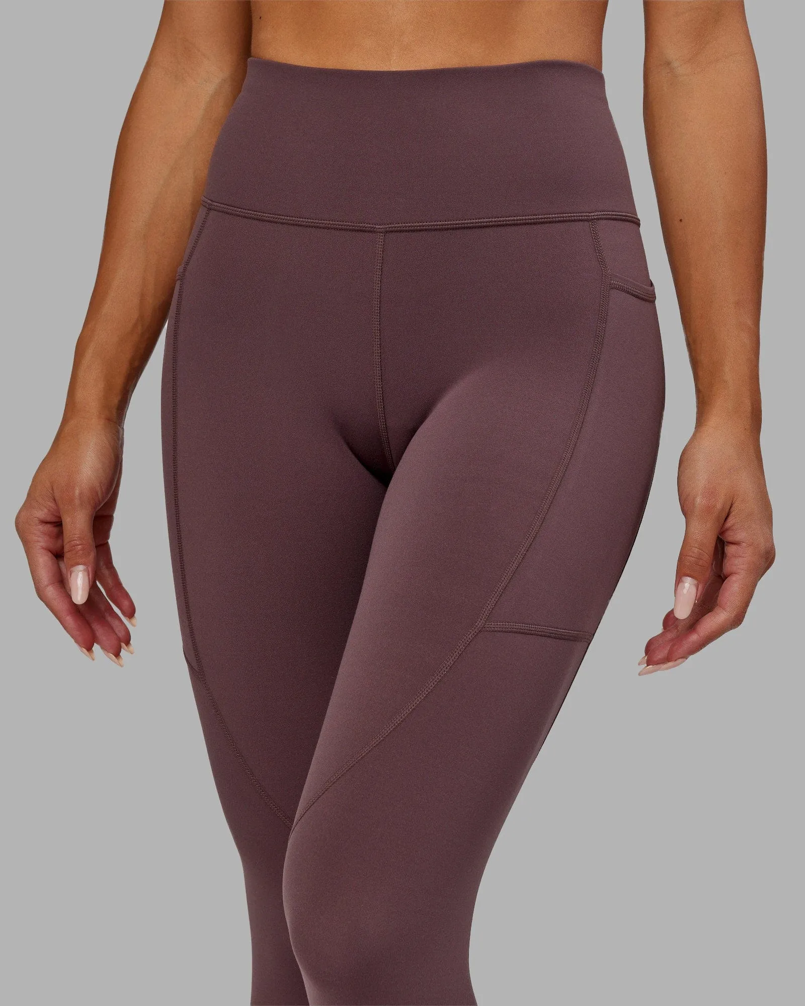 Rep 7/8 Length Tights - Plum sold by LSKD product image thumbnail 4