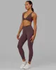 Rep 7/8 Length Tights - Plum sold by LSKD