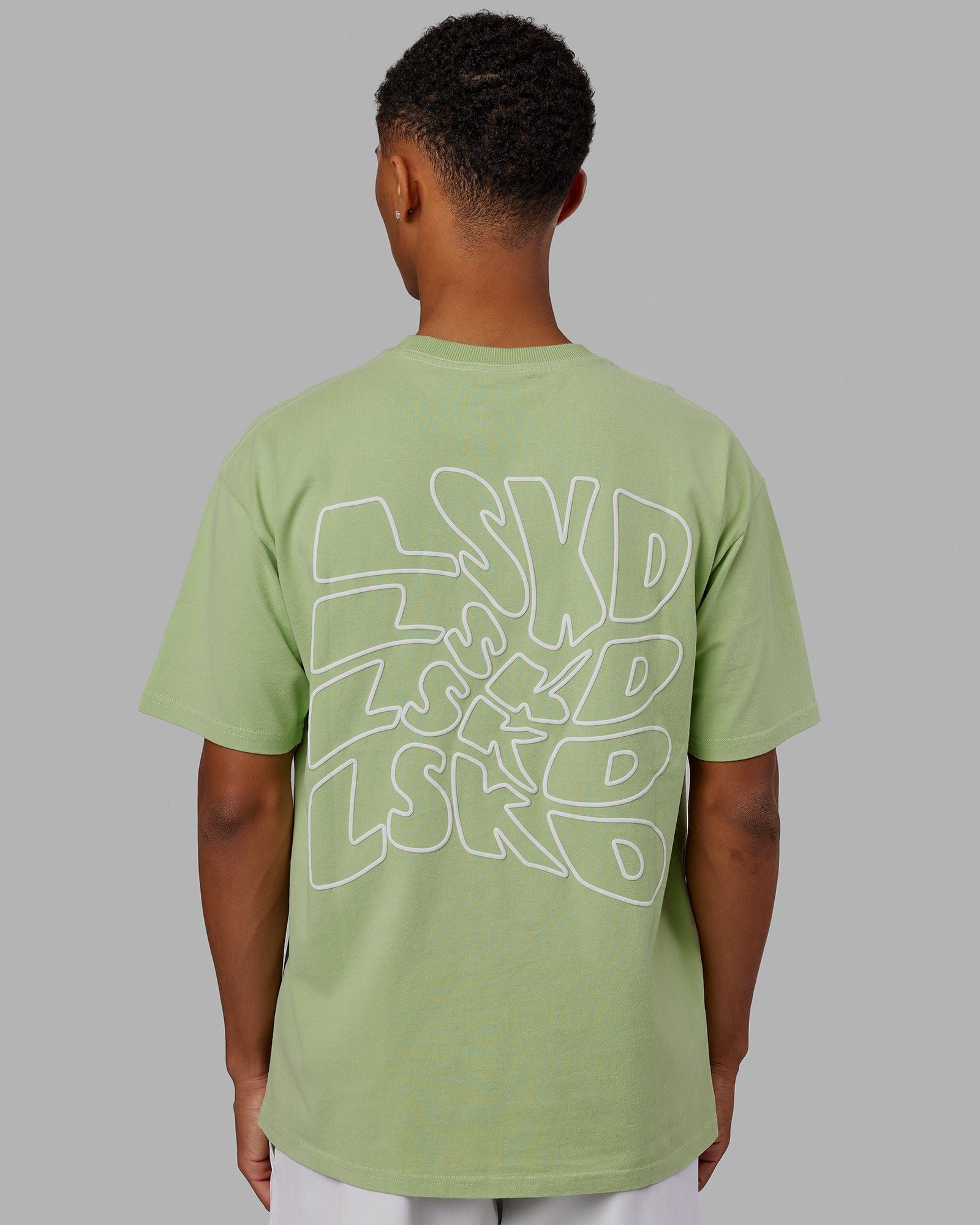 Unisex Mad Happy Heavyweight Tee Oversize - Green Fig sold by LSKD product image thumbnail 2