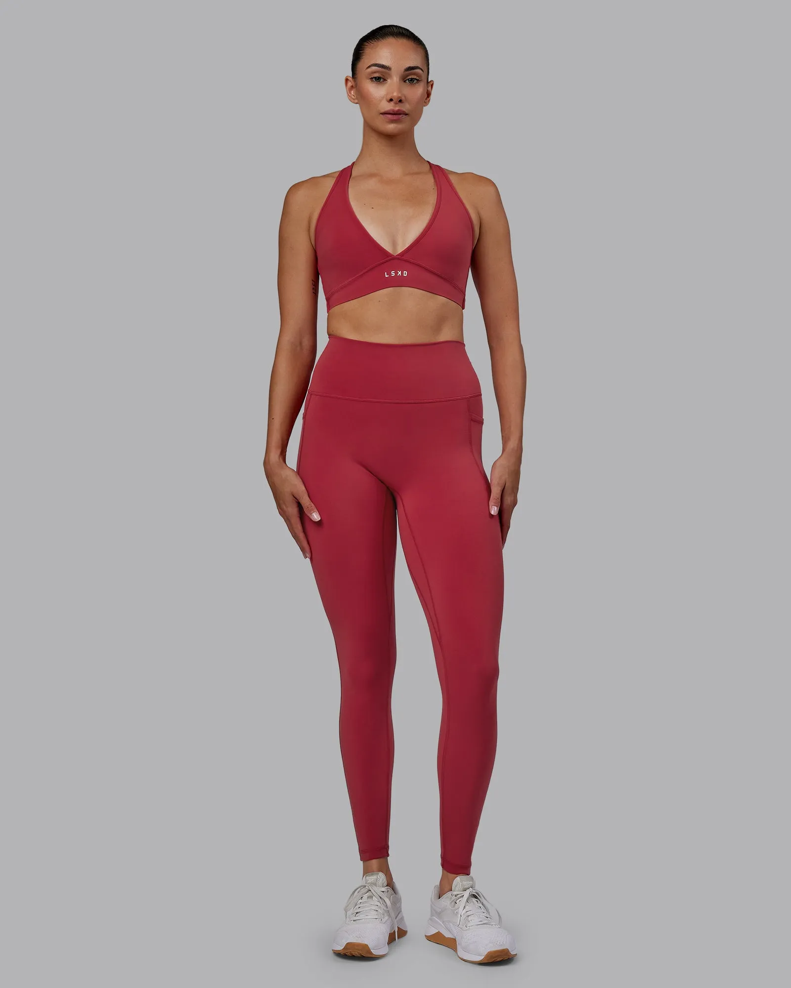 Fusion Full Length Tight with Pockets - Claret sold by LSKD product image thumbnail 3