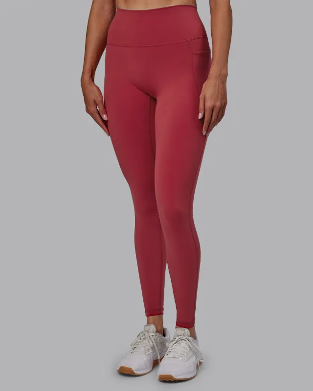 Fusion Full Length Tight with Pockets - Claret sold by LSKD