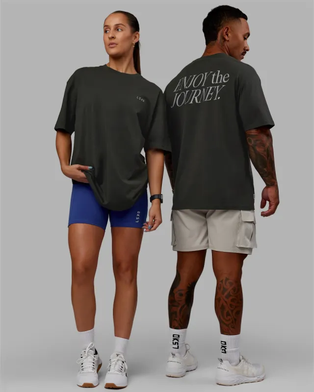 Unisex VS1 FLXCotton Tee Oversize - Pirate Black-Circular Grey sold by LSKD