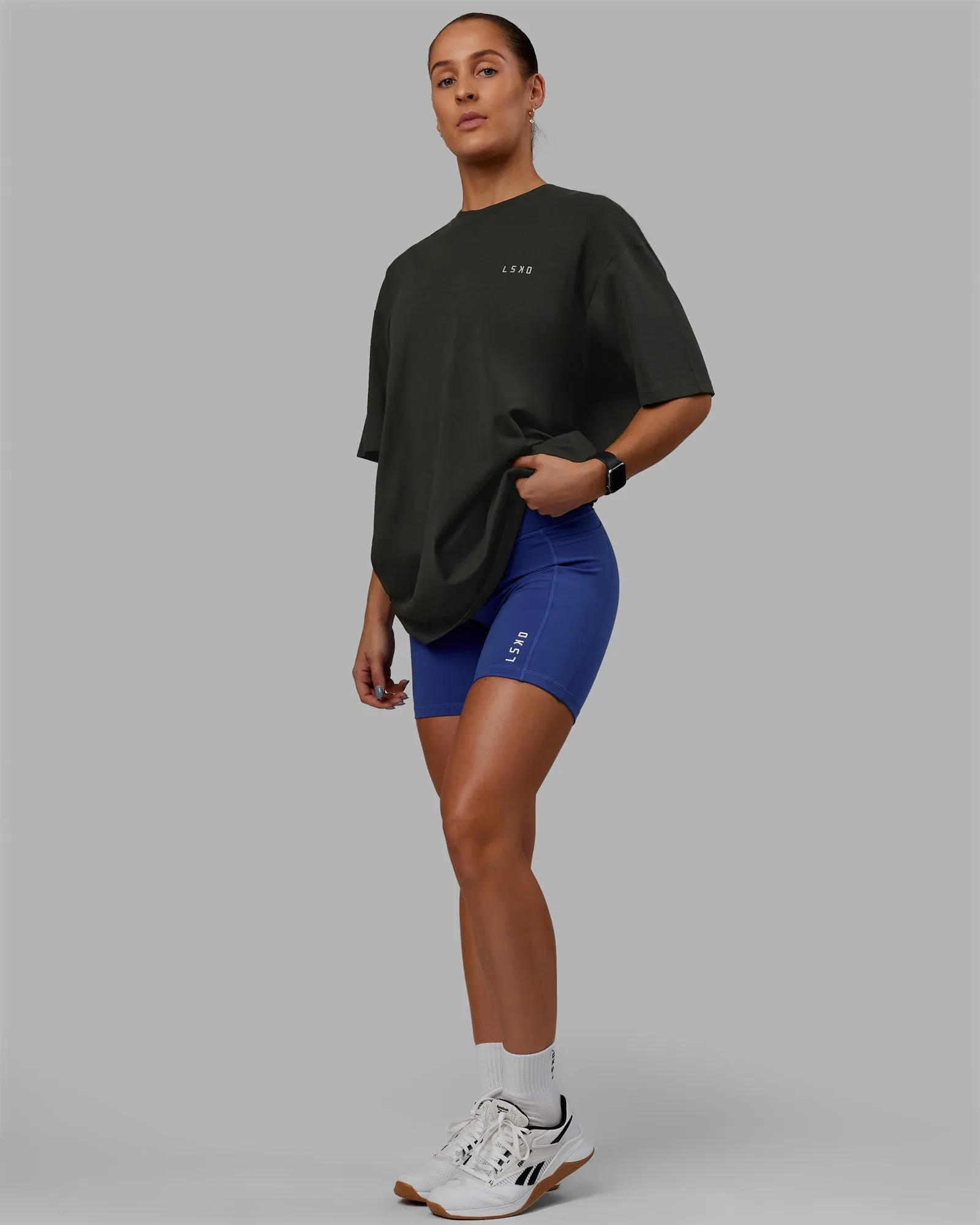 Unisex VS1 FLXCotton Tee Oversize - Pirate Black-Circular Grey sold by LSKD product image thumbnail 5