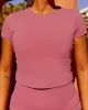 Staple Cropped Tee - Mauve Haze sold by LSKD