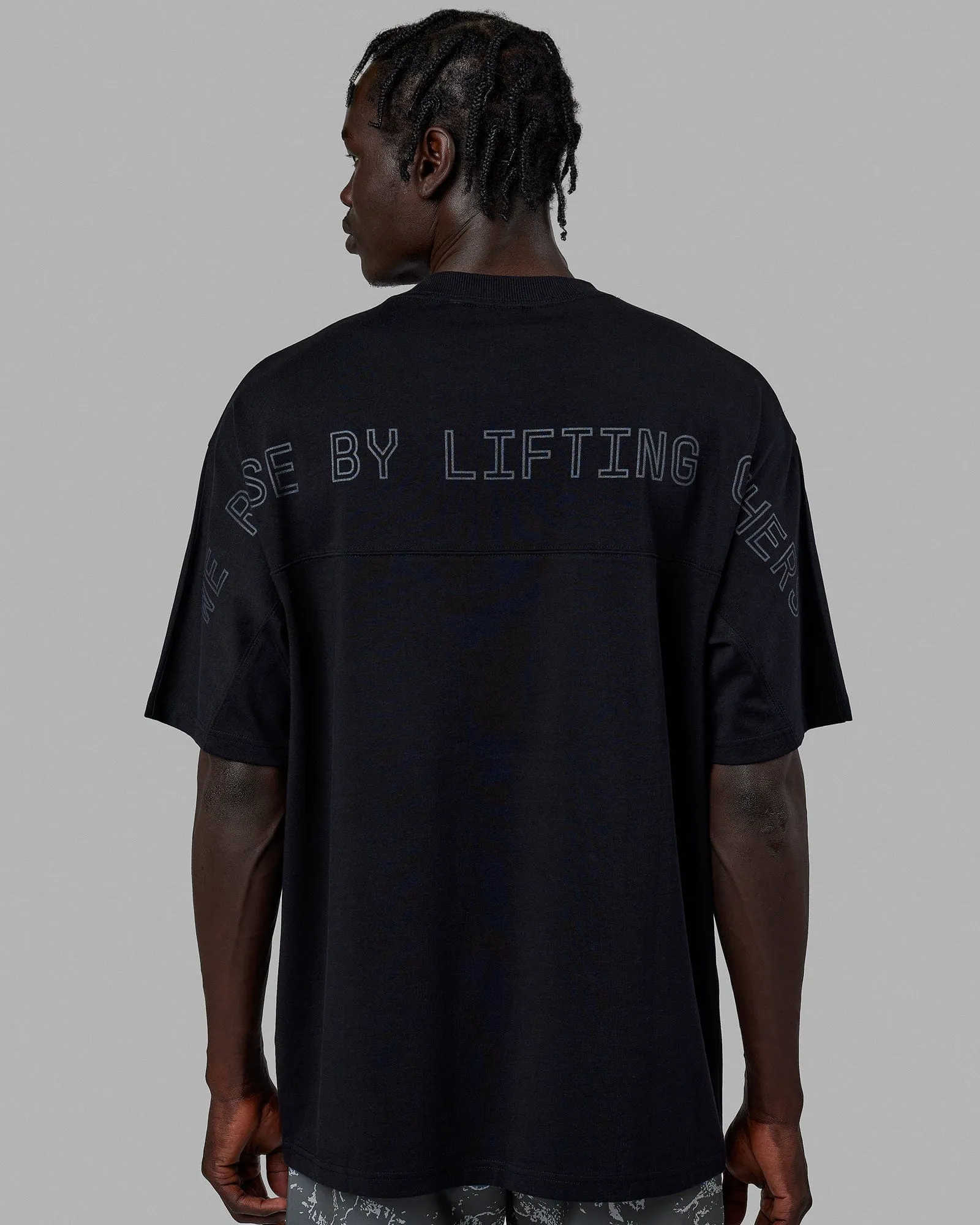 Unisex Rise & Lift Heavyweight Tee Oversize - Black sold by LSKD product image thumbnail 4