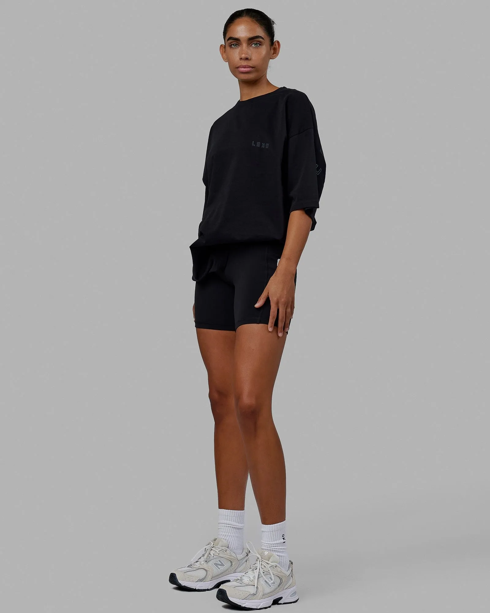 Unisex Rise & Lift Heavyweight Tee Oversize - Black sold by LSKD product image thumbnail 5