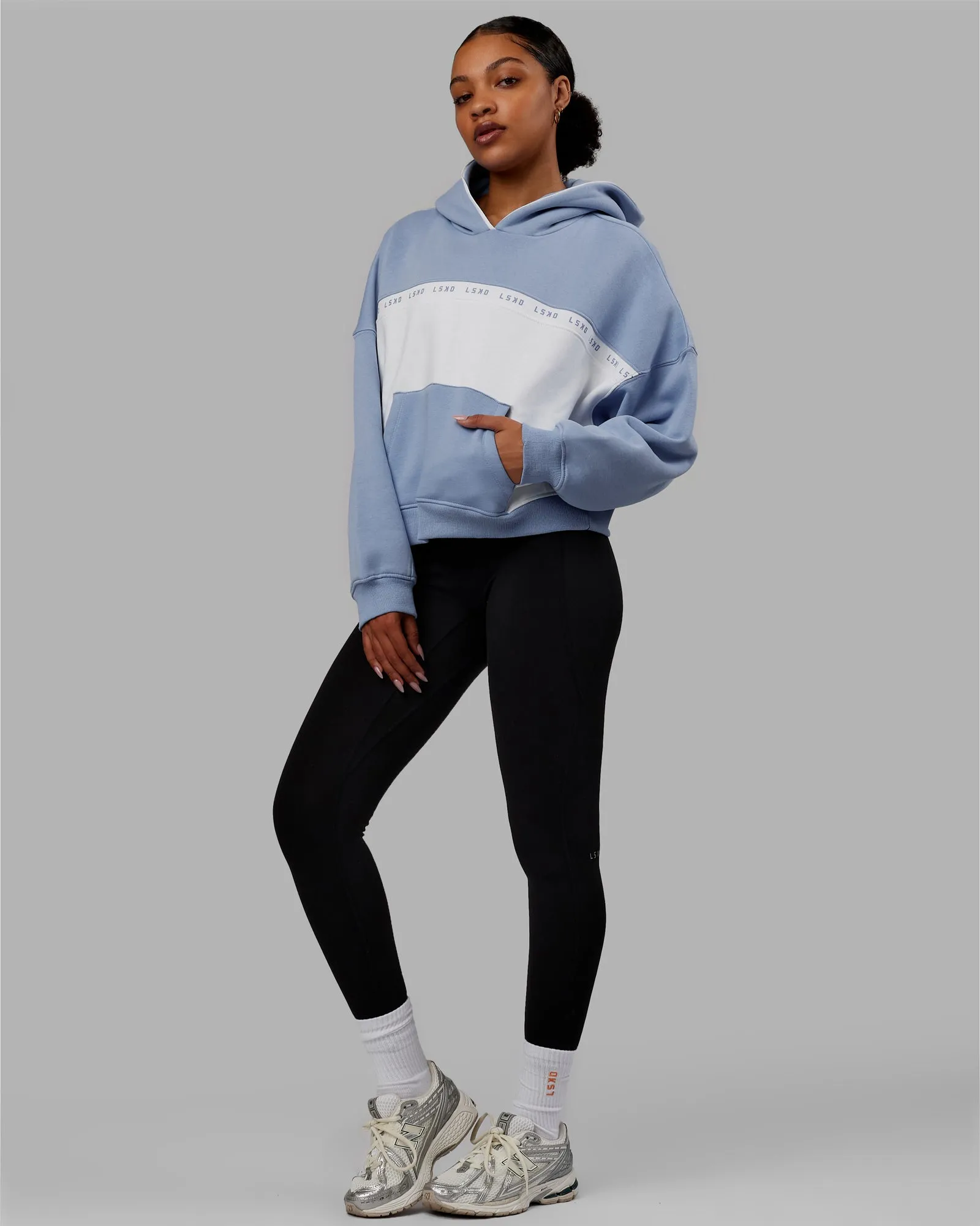 Extend Hoodie - Arctic Blue-White sold by LSKD product image thumbnail 5