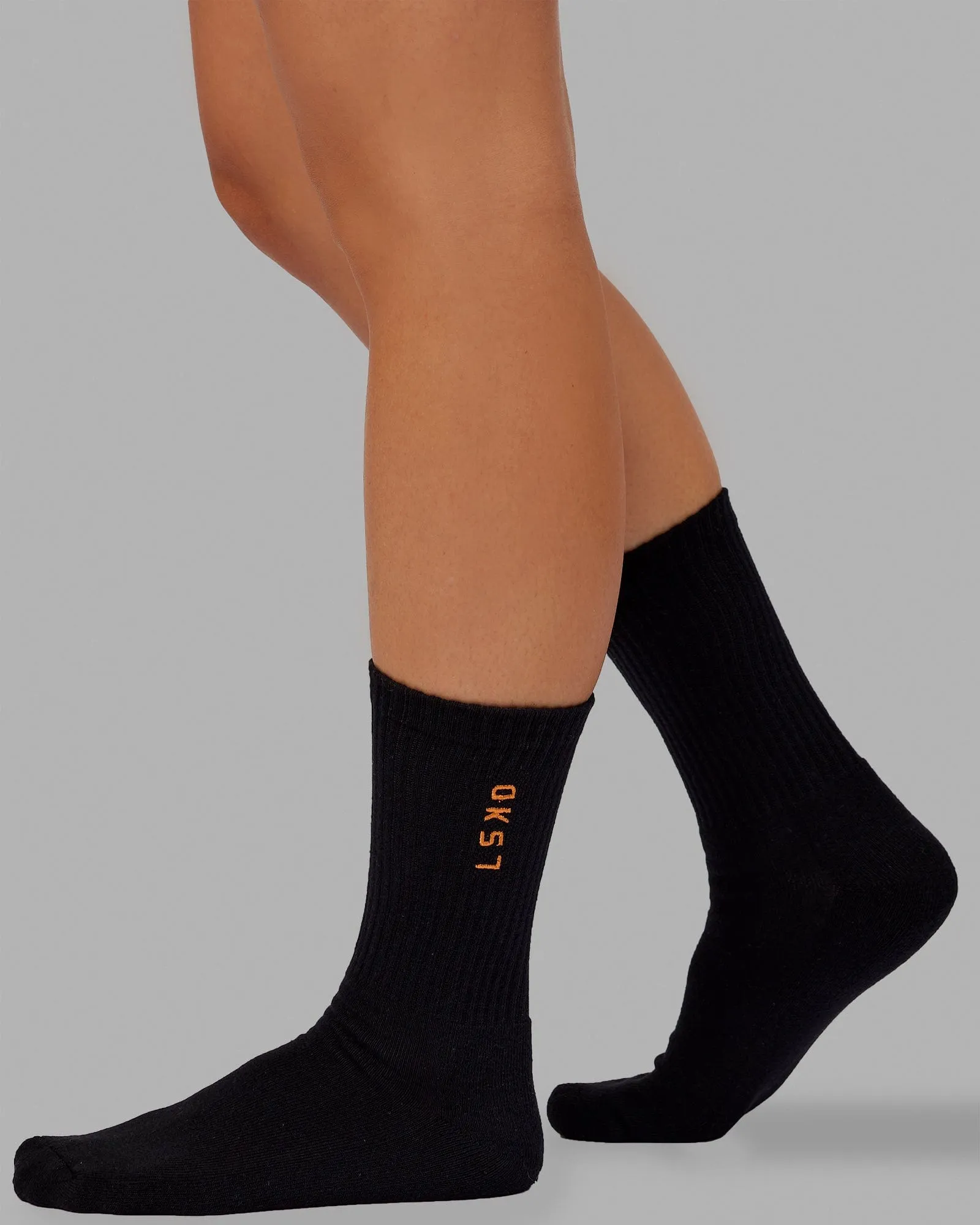 Signal 3 Pack Crew Socks - Black-Turq-Tang-Pink sold by LSKD product image thumbnail 2