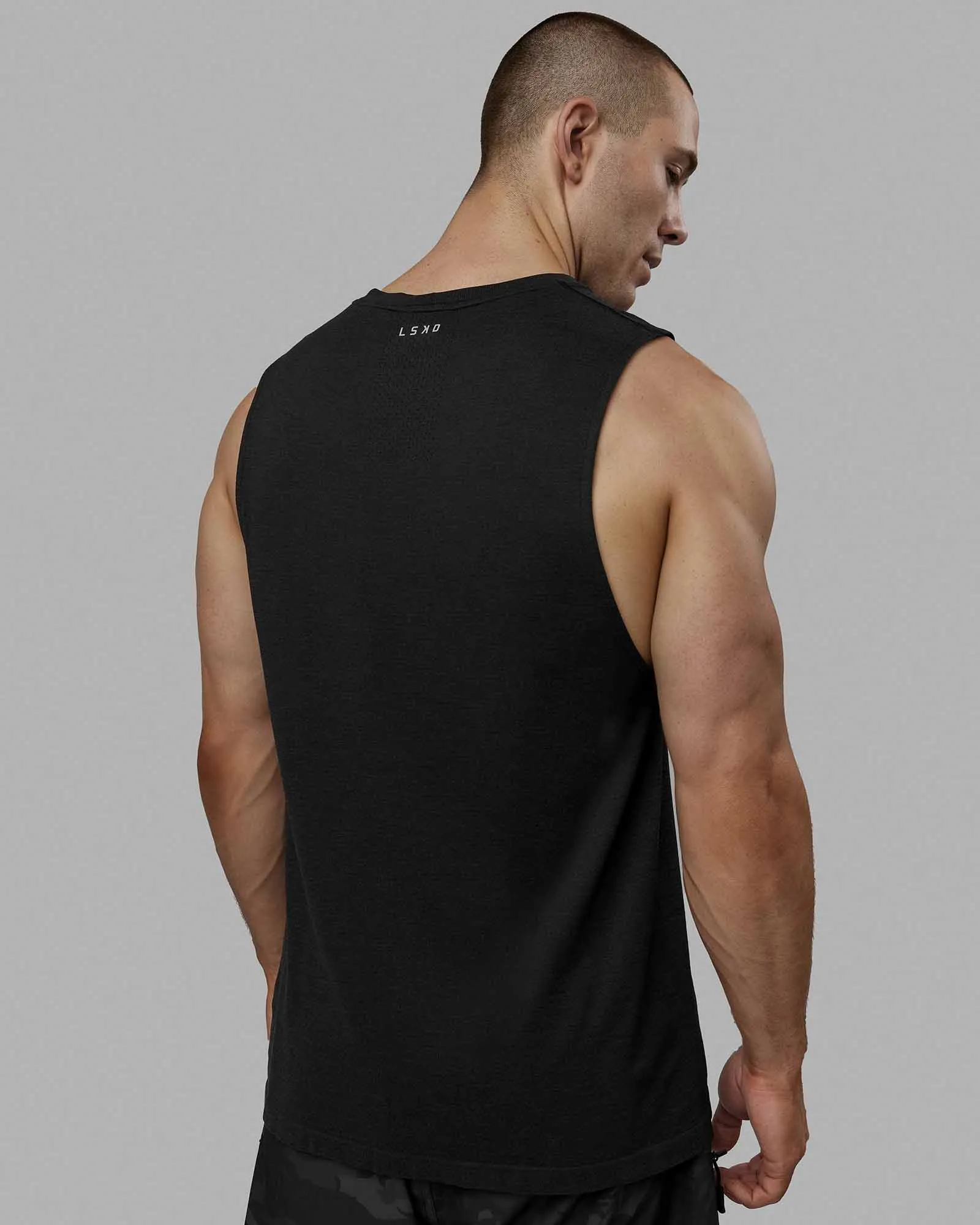 AeroFLX+ Seamless Muscle Tank - Black Marl sold by LSKD product image thumbnail 4
