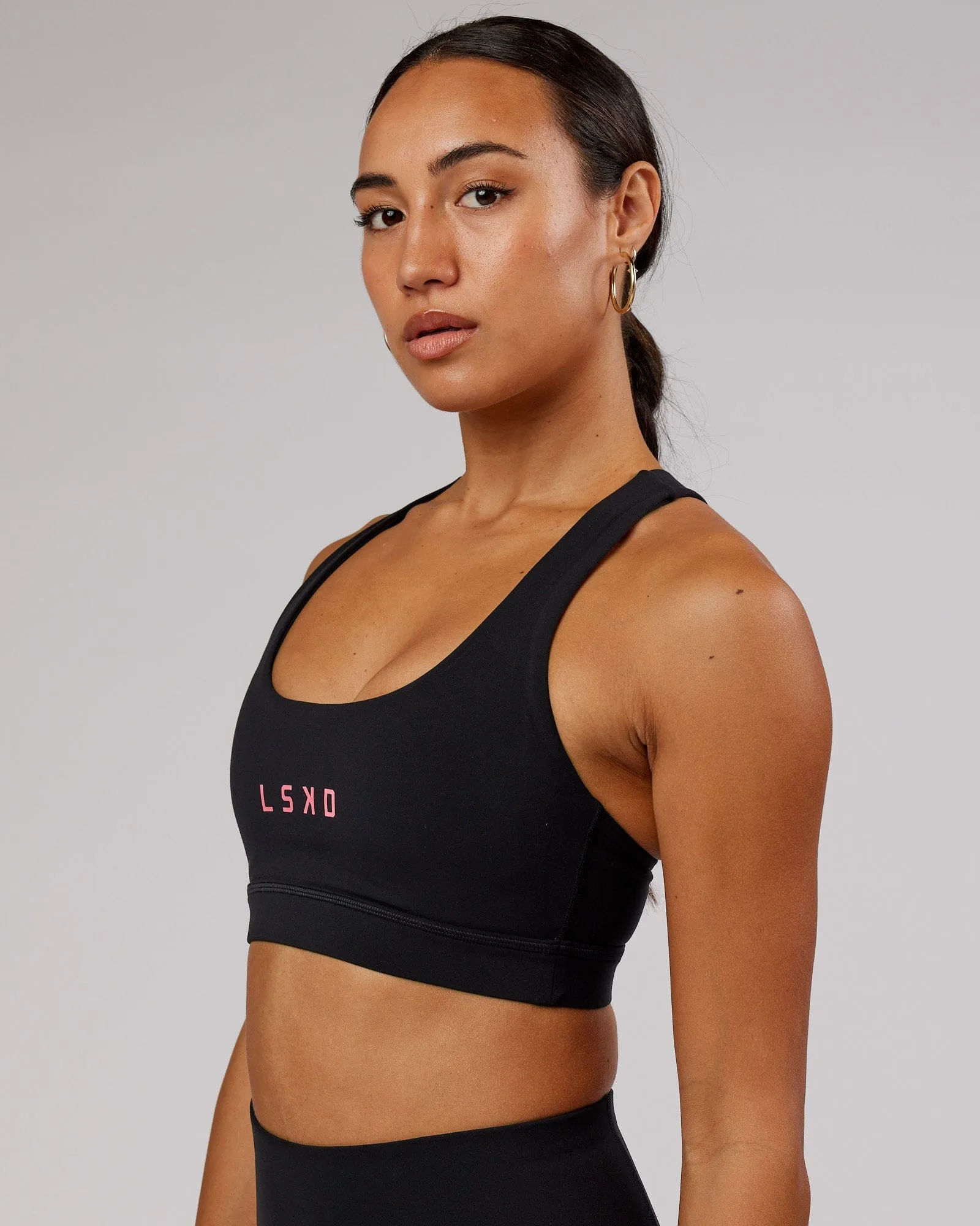 Rep Sports Bra Small Logo - Black-Flamingo sold by LSKD