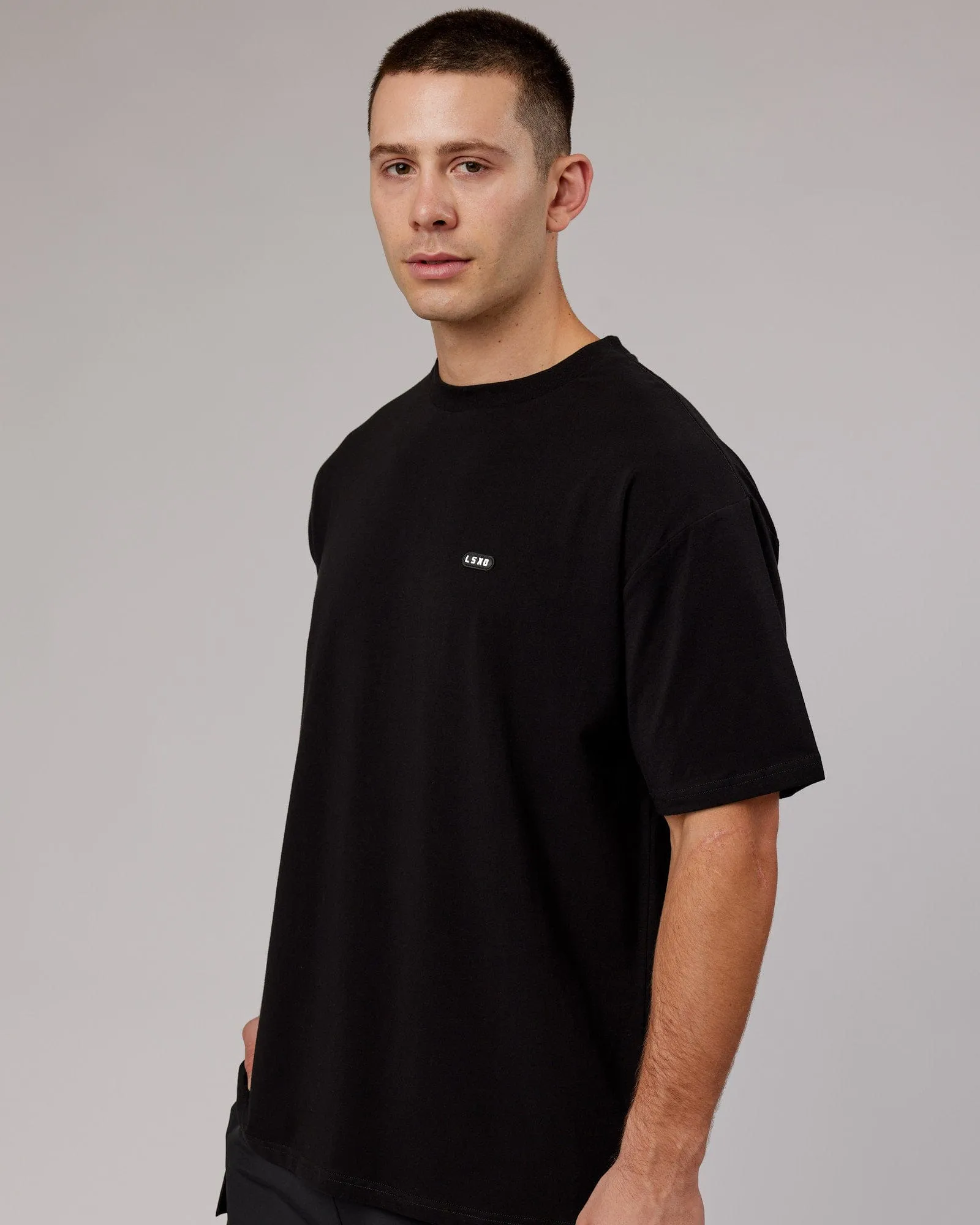 Unisex Capsule FLXCotton Tee Oversize - Black sold by LSKD product image thumbnail 3