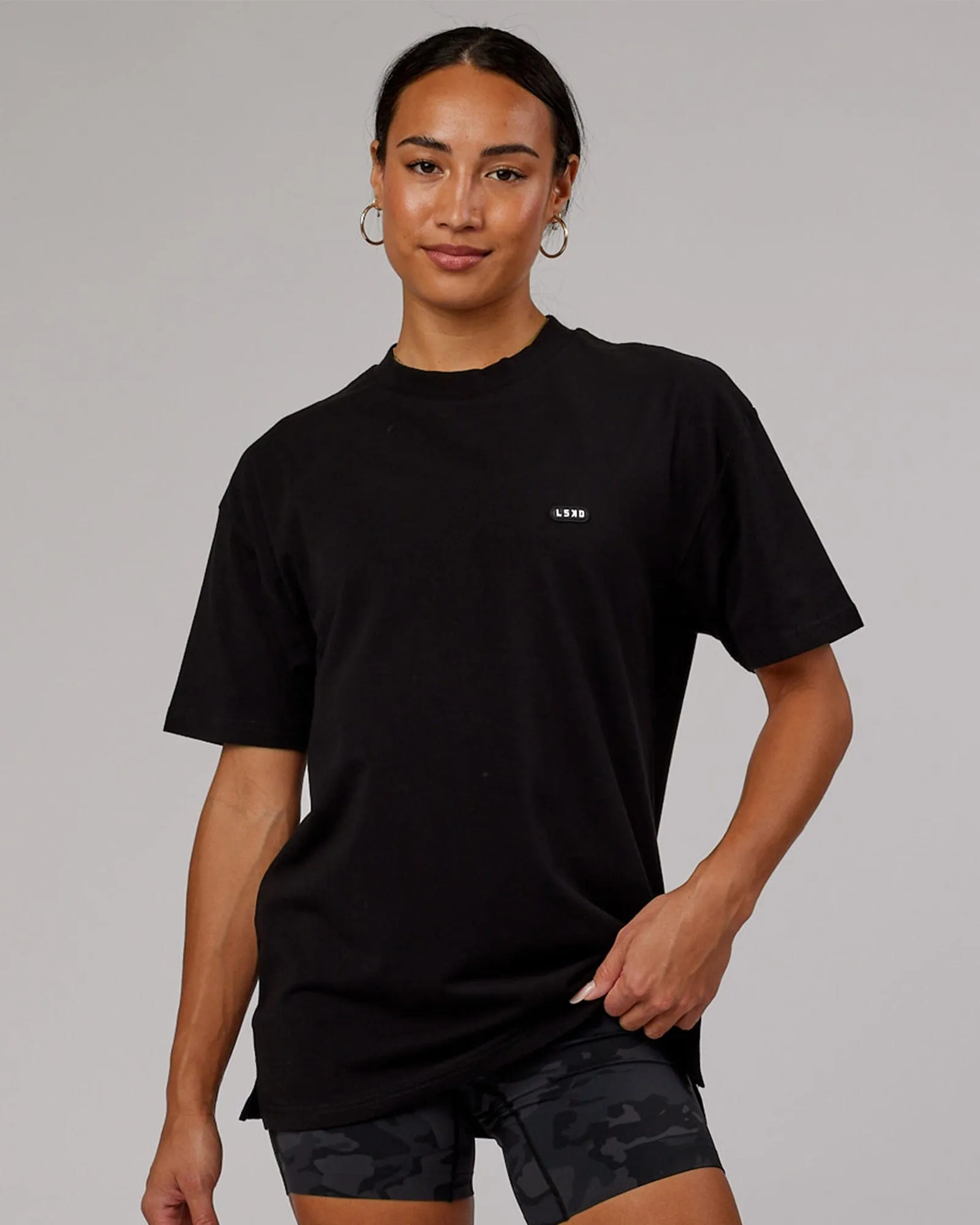 Unisex Capsule FLXCotton Tee Oversize - Black sold by LSKD product image thumbnail 2