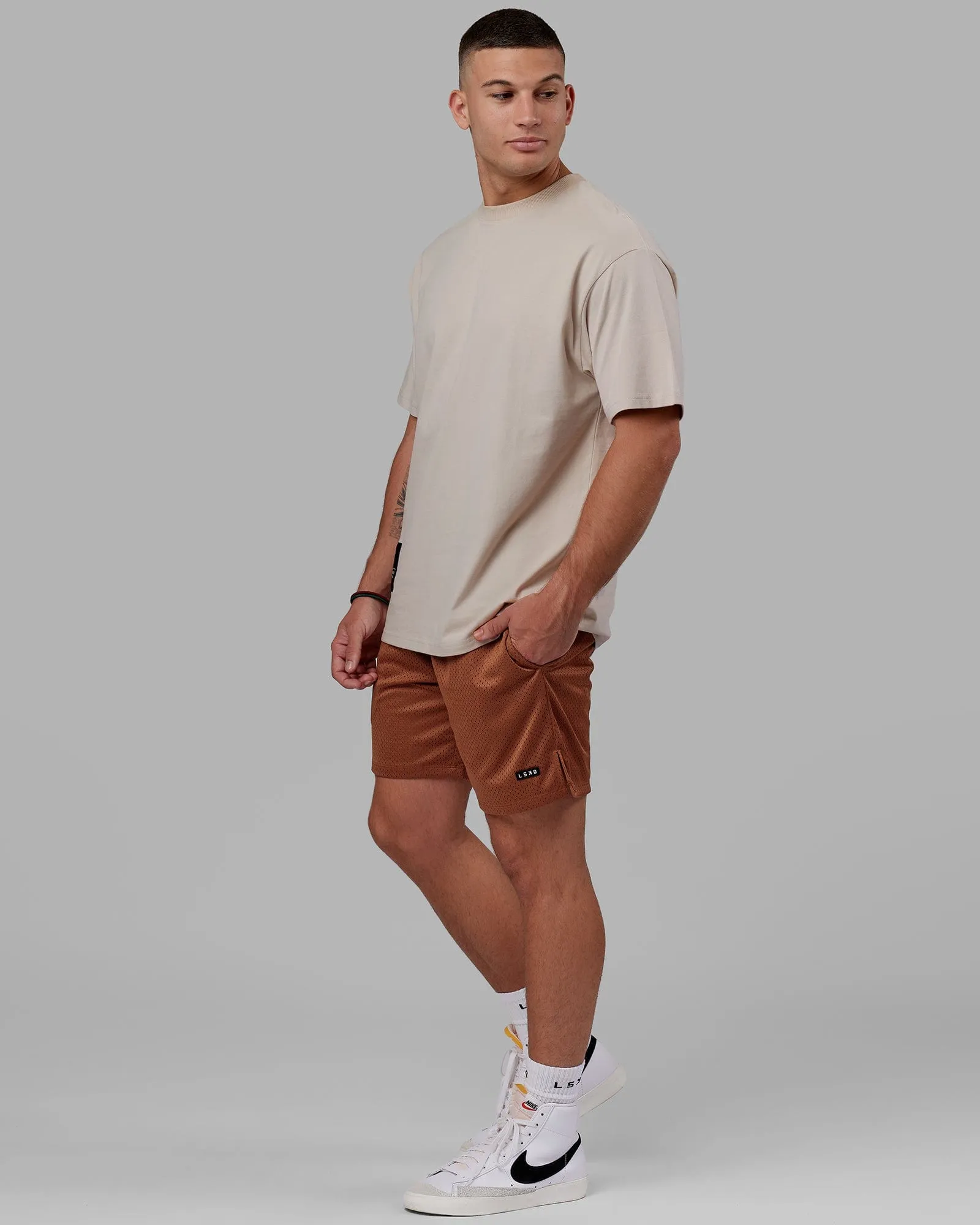 Fundamental Mesh Shorts - Hazel sold by LSKD product image thumbnail 4