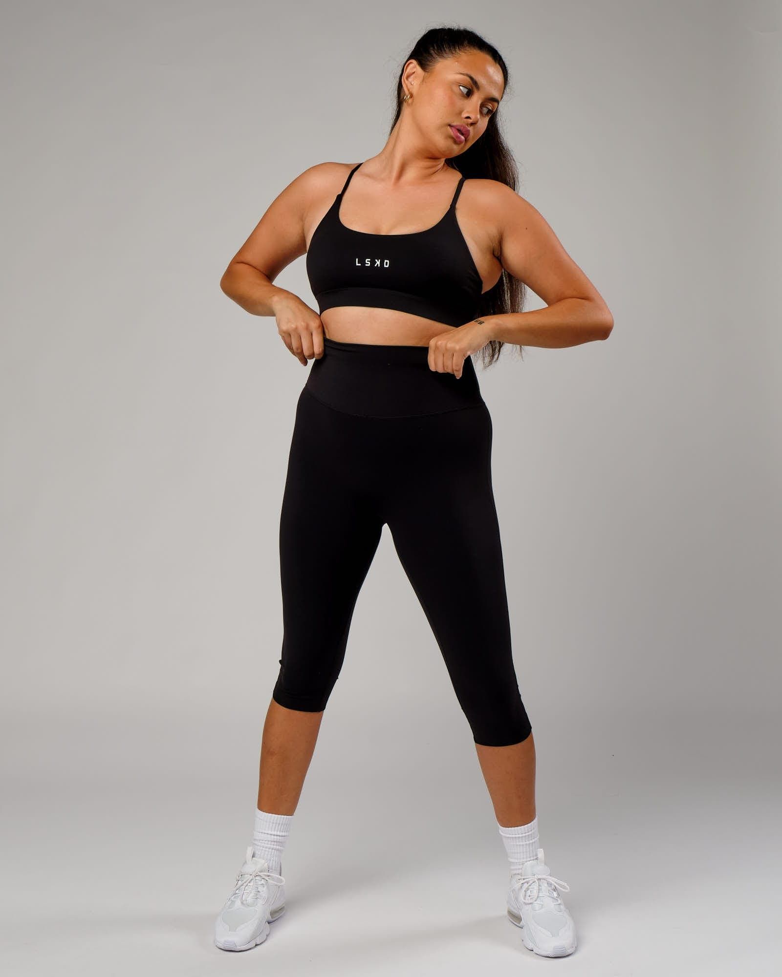 Elixir 3/4 Length Tight - Black sold by LSKD product image thumbnail 4