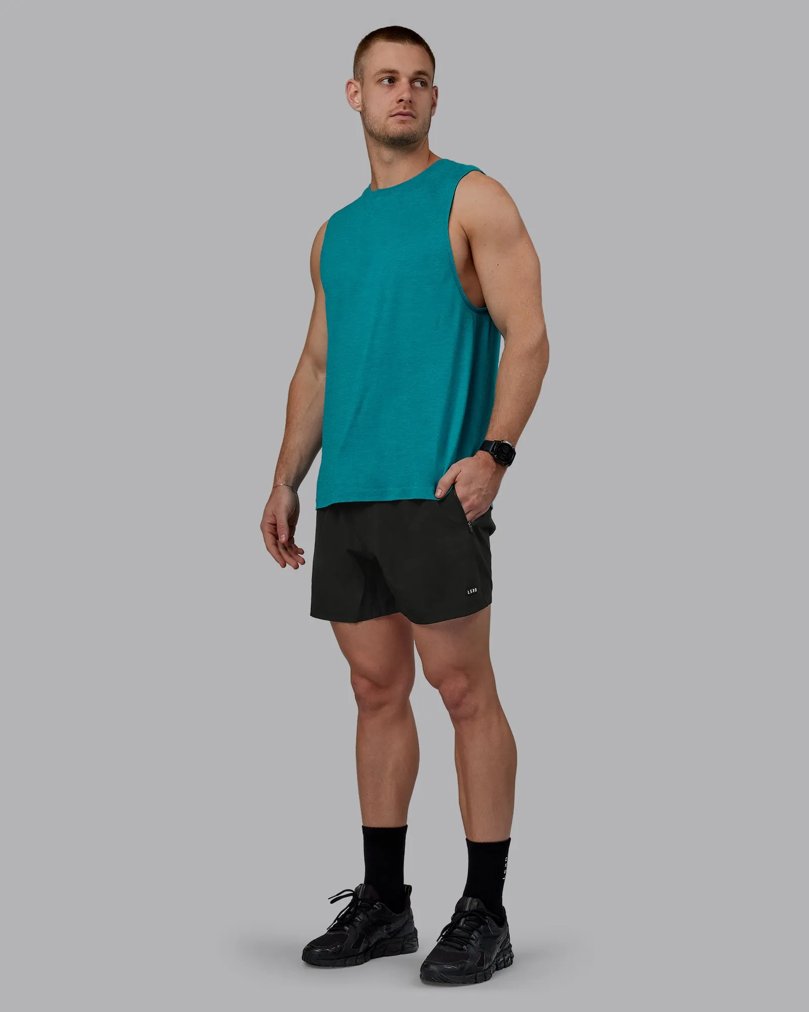 AeroFLX+ Seamless Muscle Tank - Blue Bird Marl sold by LSKD product image thumbnail 2