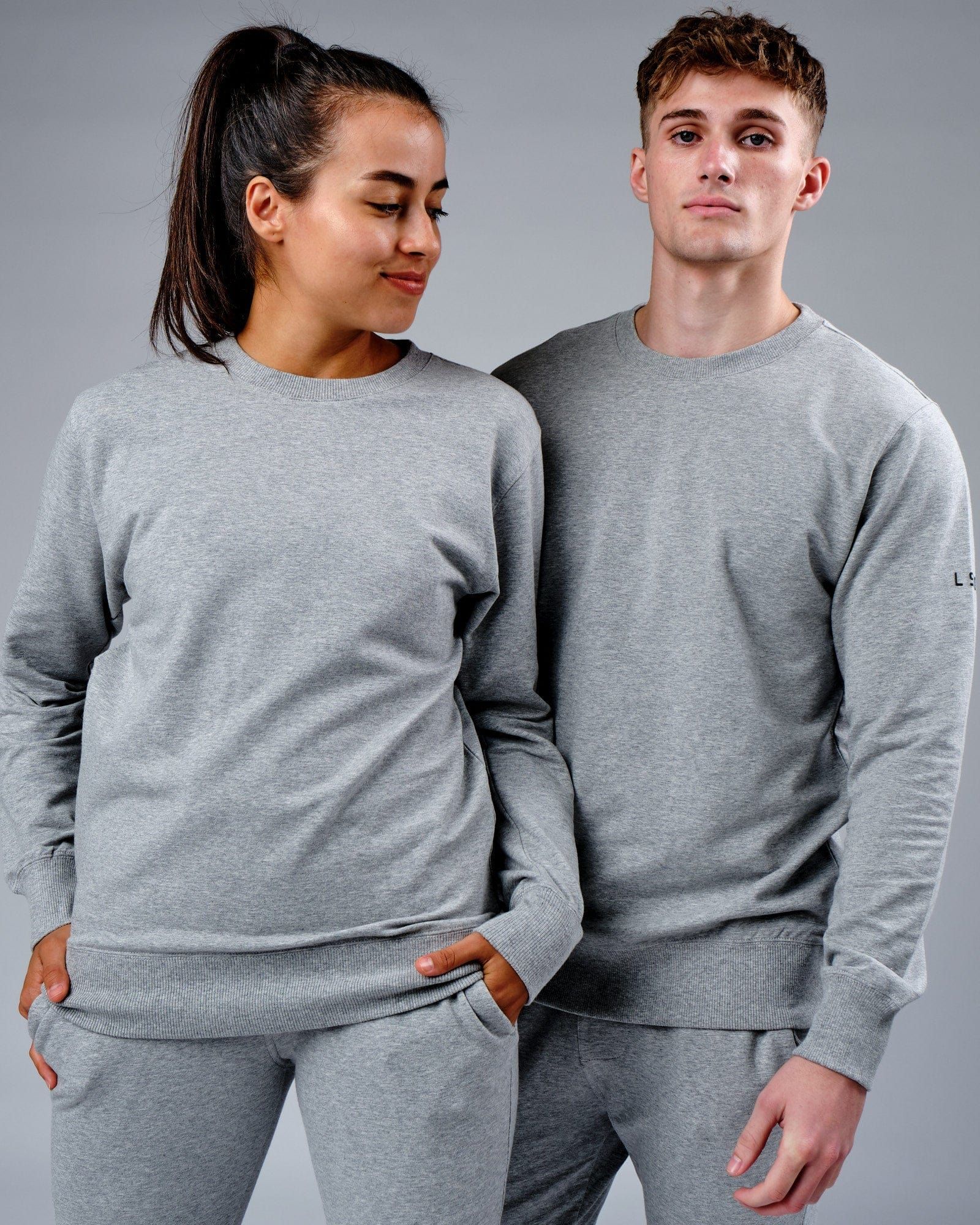 Unisex Rival FLXFleece Training Fit Sweater - Light Grey Marl sold by LSKD product image thumbnail 2