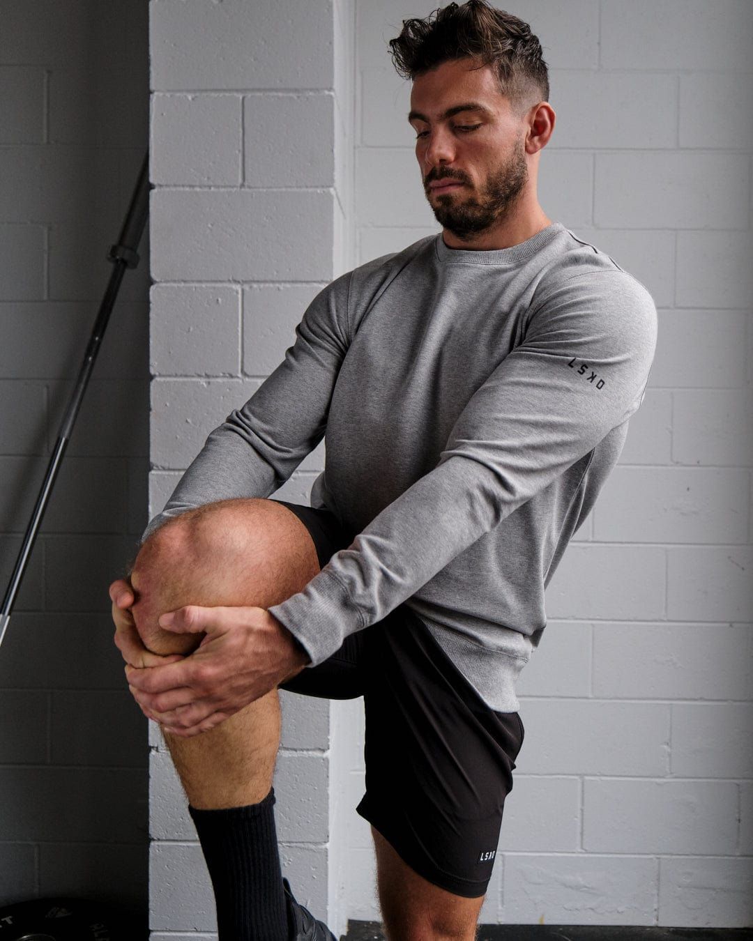 Unisex Rival FLXFleece Training Fit Sweater - Light Grey Marl sold by LSKD product image thumbnail 4