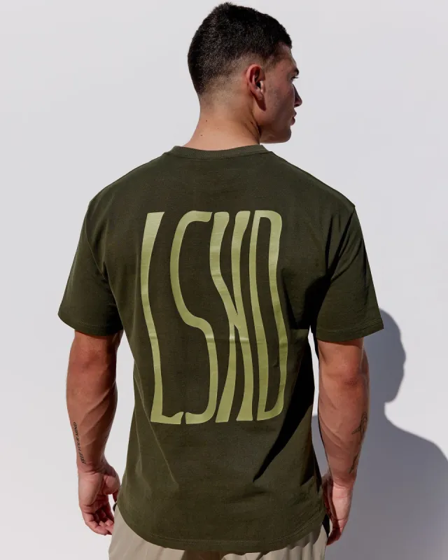 Wavy Heavyweight Tee Oversize - Forest Night made by LSKD