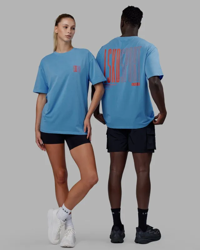 Unisex Stretch It FLXCotton Tee Oversize - Azure Blue sold by LSKD