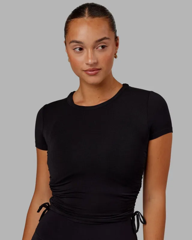 Kick On Cropped Tee - Black sold by LSKD