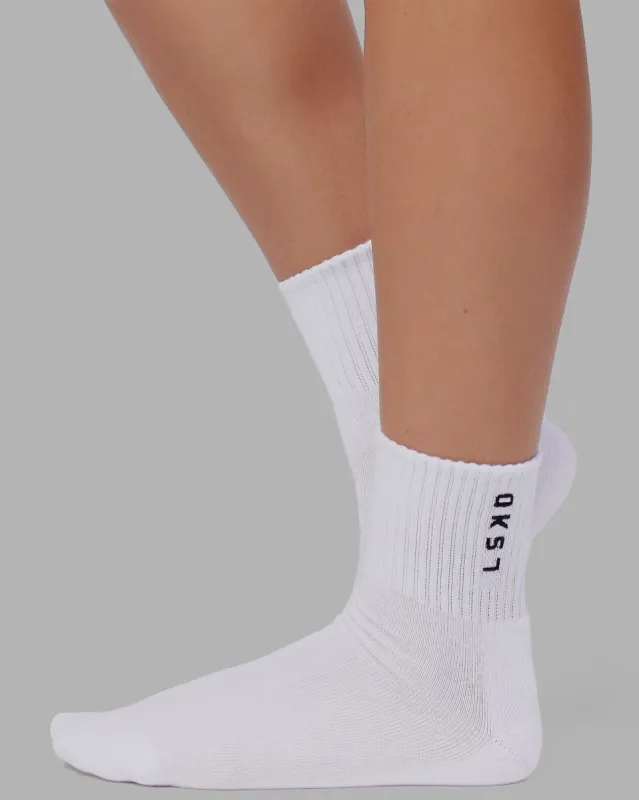 Signal Quarter Socks - White sold by LSKD