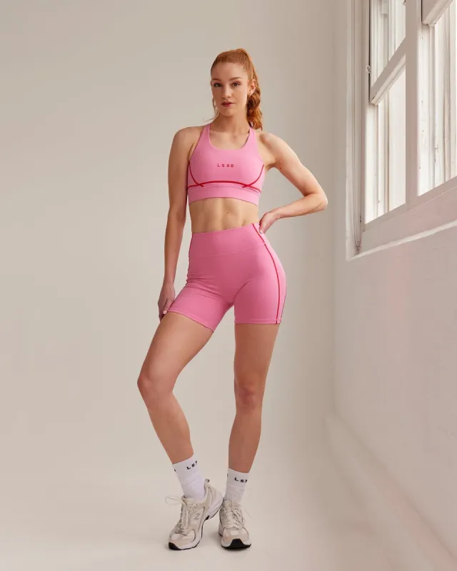 Pulse Sports Bra - Pink Rose-Scarlet sold by LSKD