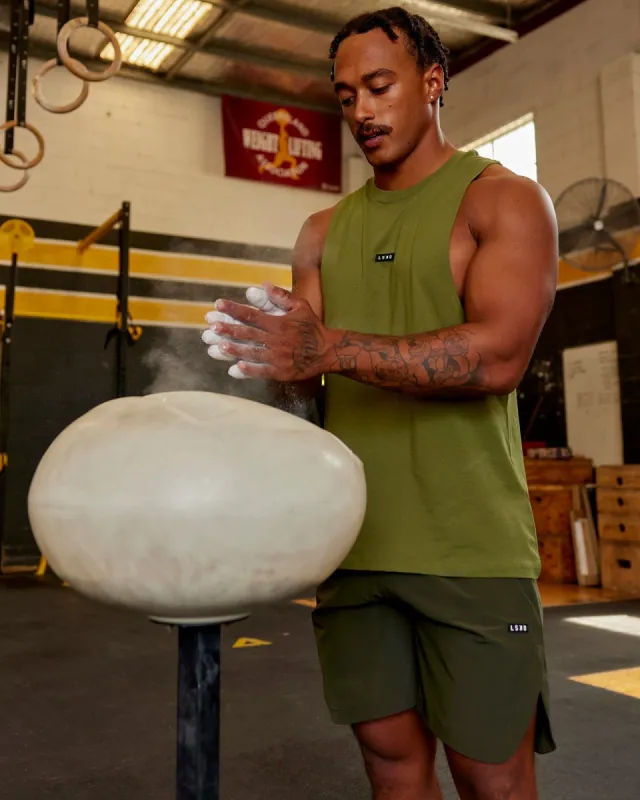 Fundamental FLXCotton Drop Arm Tank - Moss sold by LSKD