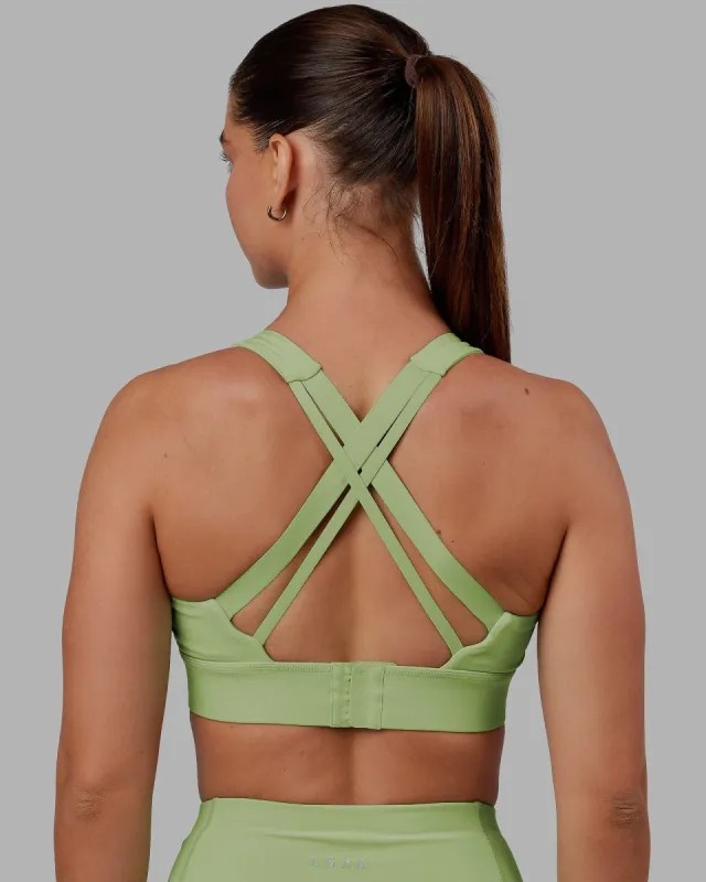 MVP 2.0 Sports Bra - Green Fig sold by LSKD