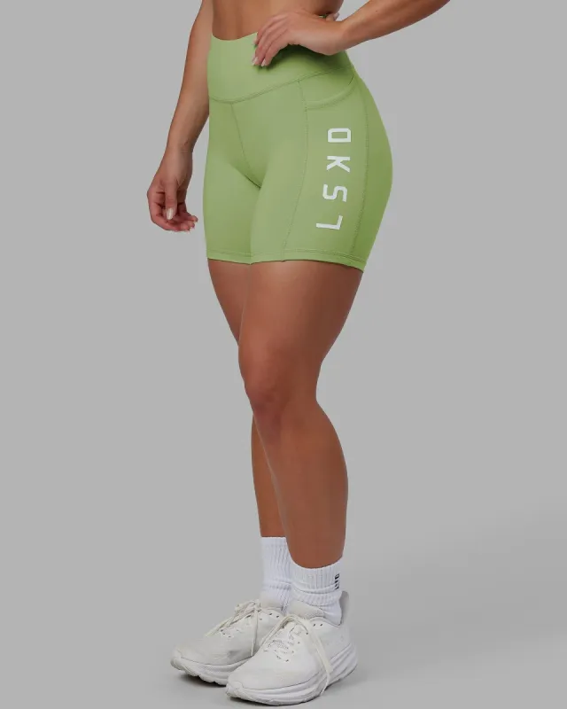 Rep Mid Short Tights - Green Fig sold by LSKD