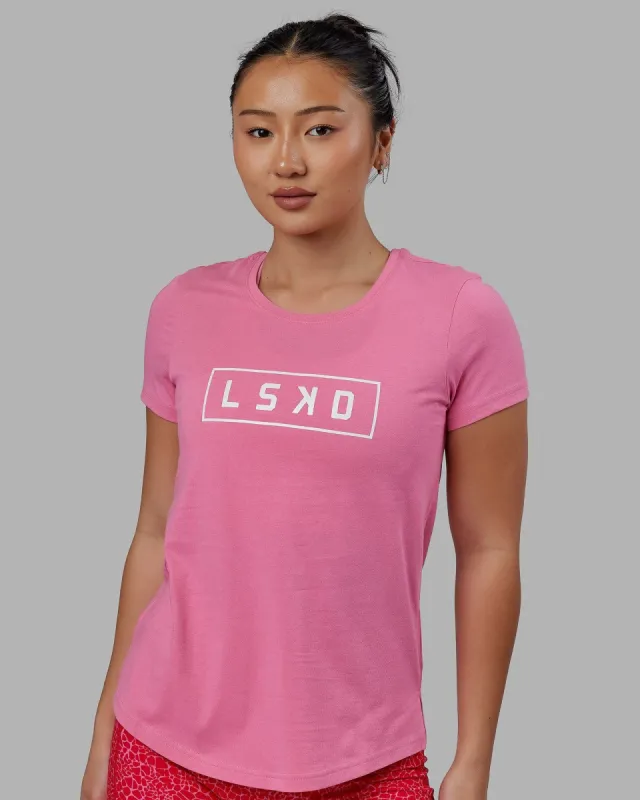 Luna Tee - Pink Rose-White sold by LSKD