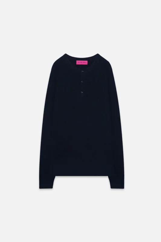 Waffle Thermal Henley made by The Elder Statesman