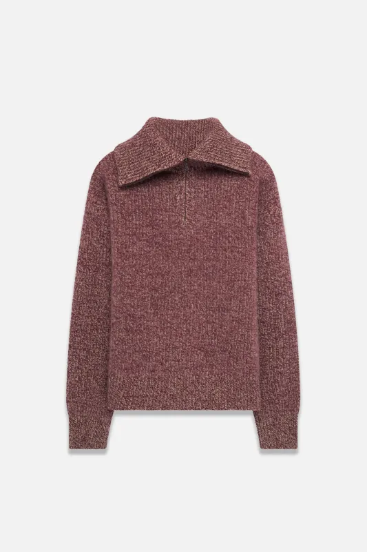 Runyon Rib Marl Half Zip made by The Elder Statesman