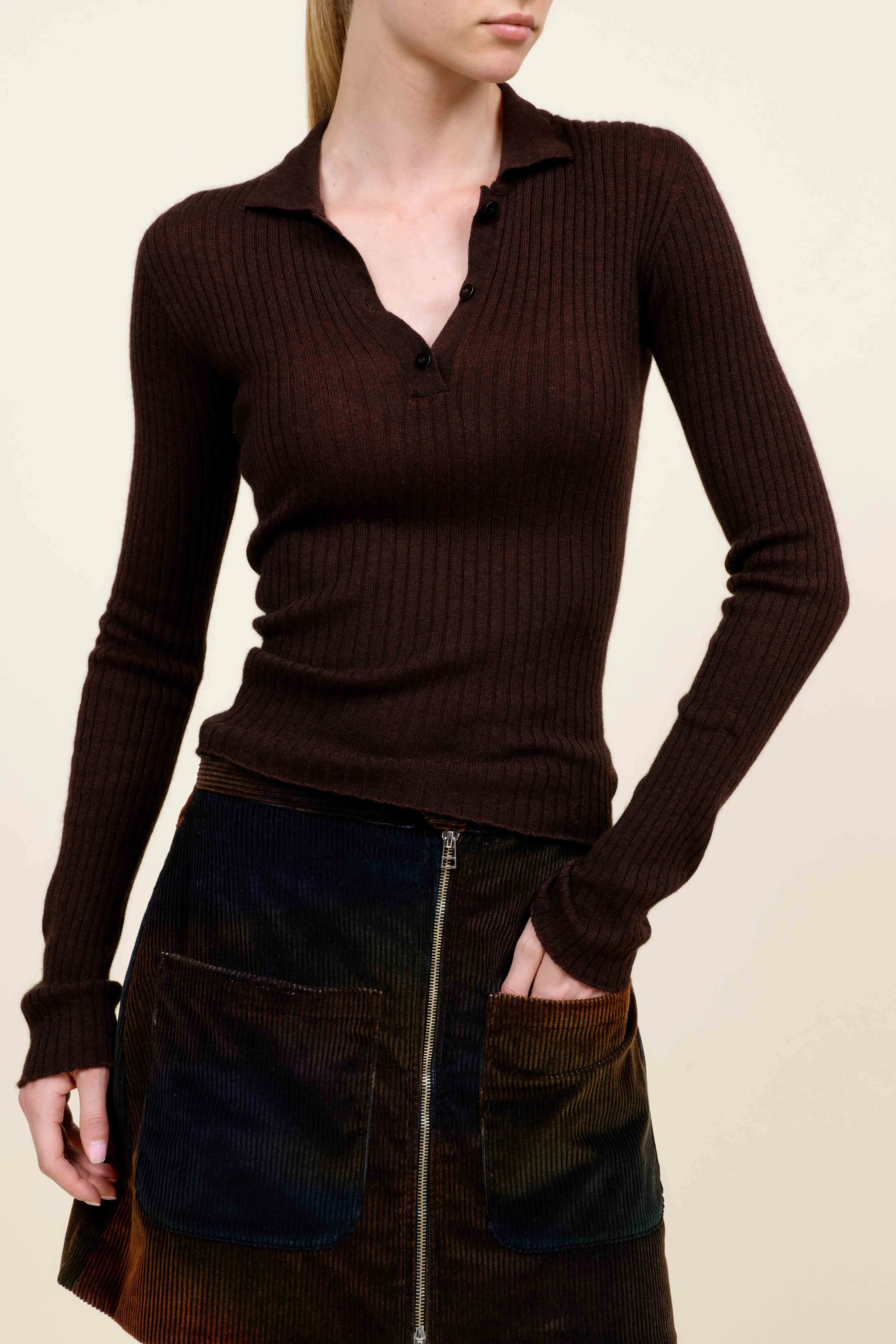 Silky Cash Women's Polo (Test) sold by The Elder Statesman product image thumbnail 4