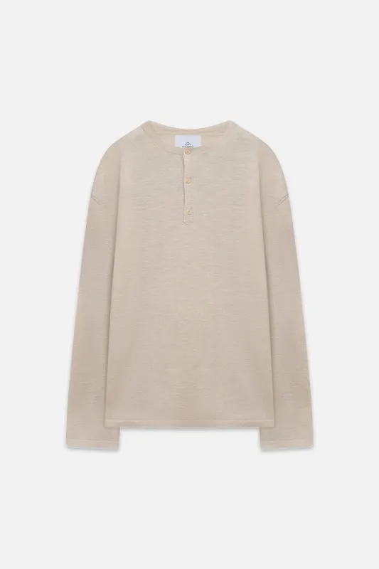 Lenny Knit Henley made by The Elder Statesman