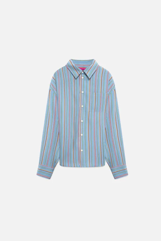 Stripe Jaquard Big Shirt made by The Elder Statesman