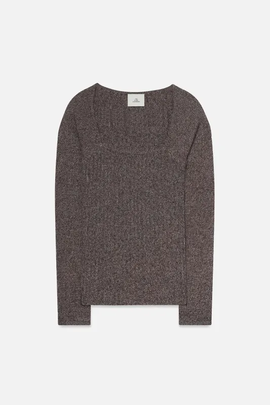 Superlight Marl Mix Stitch Top made by The Elder Statesman