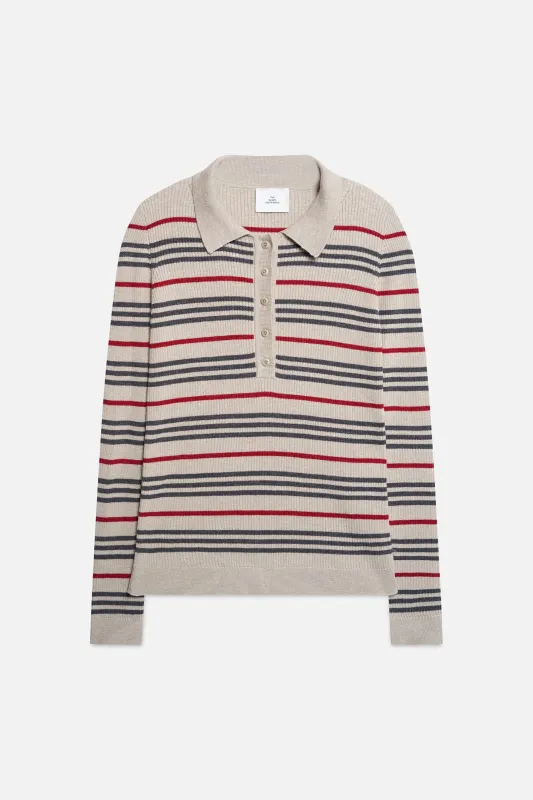 Rib Stripe Polo made by The Elder Statesman