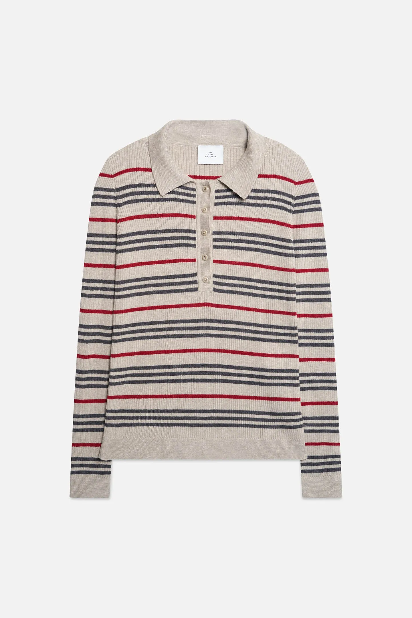 Rib Stripe Polo sold by The Elder Statesman