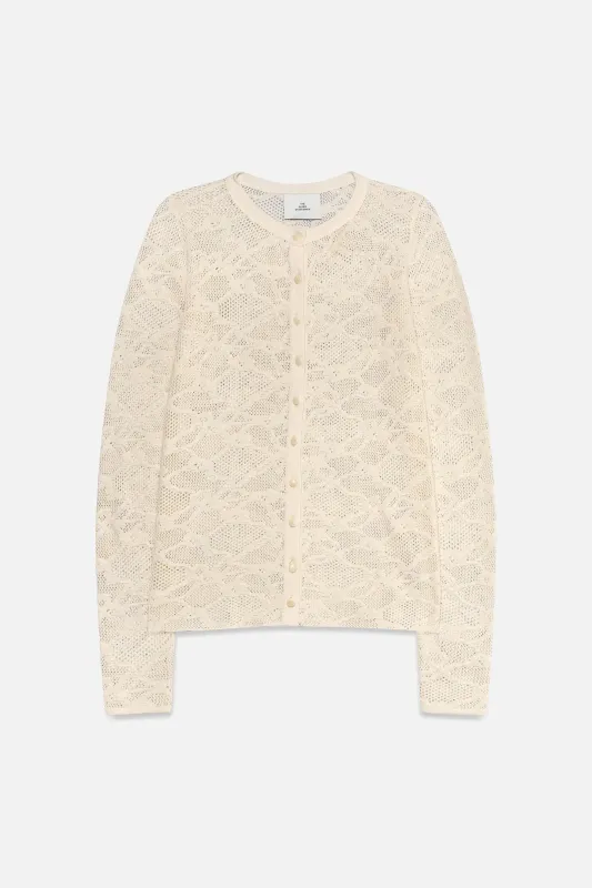 Pointelle Fitted Cardigan made by The Elder Statesman