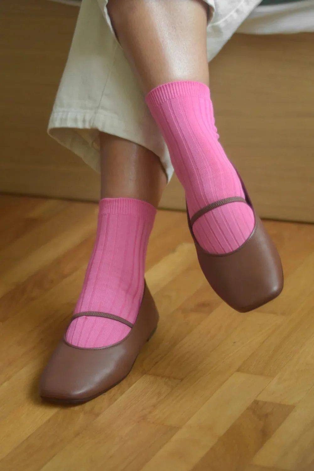 Le Bon Shoppe | Her Socks - Bright Pink sold by Fort