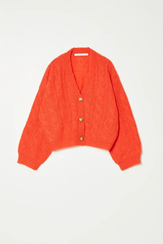 Atelier Delphine | Tristan Cardigan - Scarlet sold by Fort