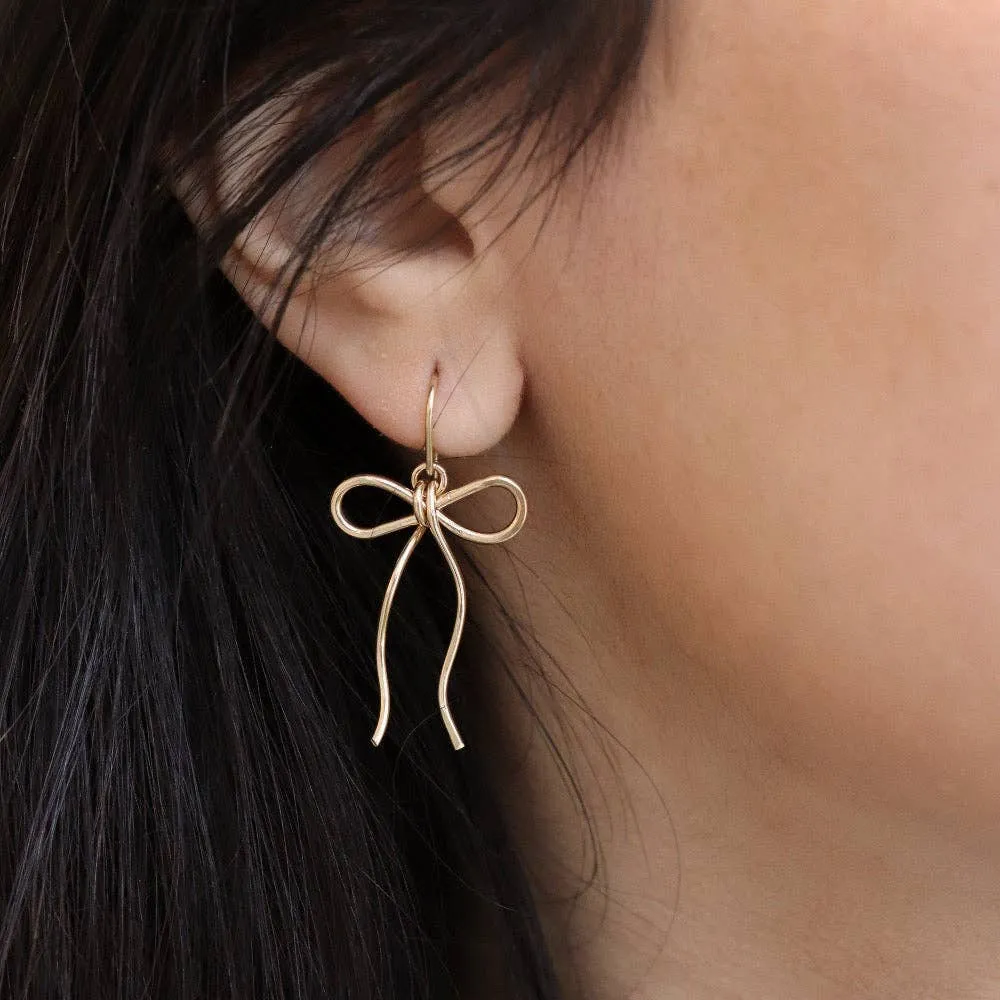 Token Jewelry | Coquette Bow Earrings - 14k Gold Fill sold by Fort product image thumbnail 2