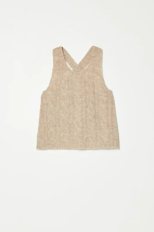 Atelier Delphine | Nadja Sweater Tank - Sand sold by Fort