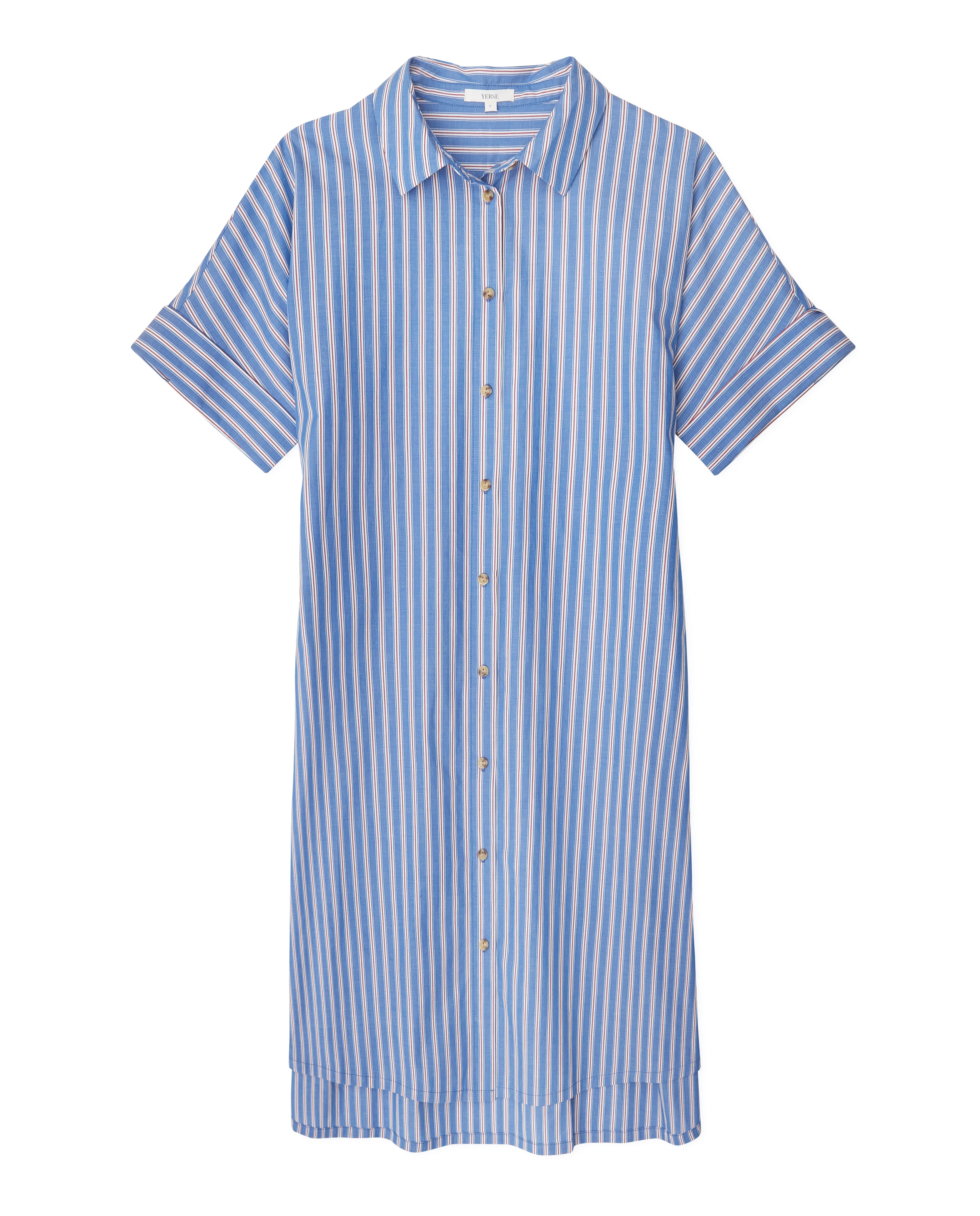 Yerse | Shirt Dress - Blue Stripe sold by Fort product image thumbnail 2