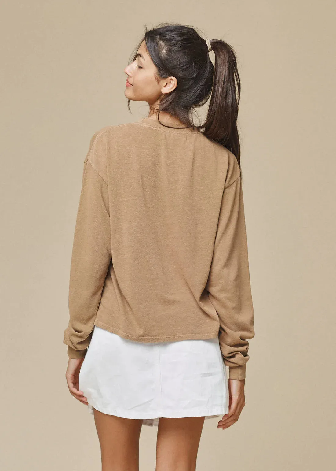 Jungmaven | Cropped Long Sleeve - Coyote sold by Fort product image thumbnail 2