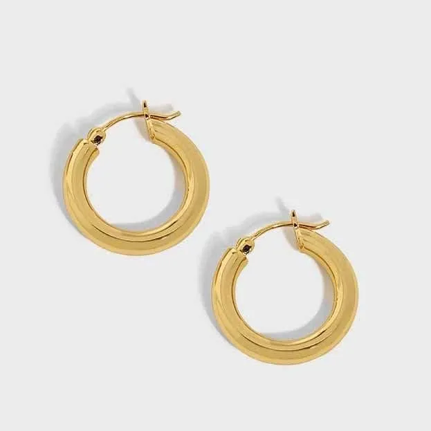 Love Local Jewelry | Blair Chucky Hoops 2.5cm - Gold sold by Fort product image thumbnail 2